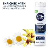 Gel cạo râu Nivea Men Shaving Gel Sensitive 198g [Mỹ]