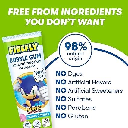 Kem đánh răng trẻ em Ngừa sâu răng, Hương vị Bubble Gum ngọt ngào Firefly Kids