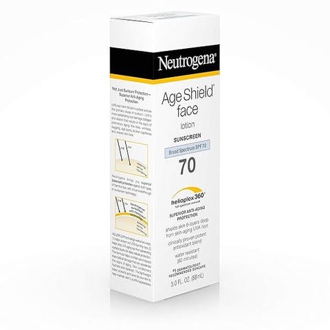 [Mỹ] Kem chống nắng phổ rộng, dưỡng da chống lão hóa, không gây bóng nhờn Neutrogena Age Shield SPF 70, 88mL