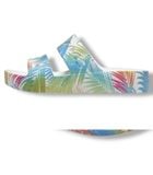 Crocs Baya Platform Slide Sandal – White Multi Color Leaves | Nàng thơ mùa hè