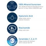 [Mỹ] Kem chống nắng vật lý 100% khoáng chất dưỡng ẩm, không gây mụn CeraVe Hydrating Mineral SPF 50 75mL