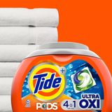 Viên giặt xả xử lý các vết bẩn cứng đầu Tide Pod Ultra Oxi 4 in 1 -Giải pháp giặt giũ chuyên sâu - thùng 85 Viên nhập Mỹ