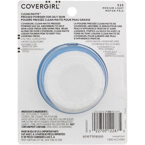 Phấn phủ nén COVERGIRL CLEAN MATTE Mỹ