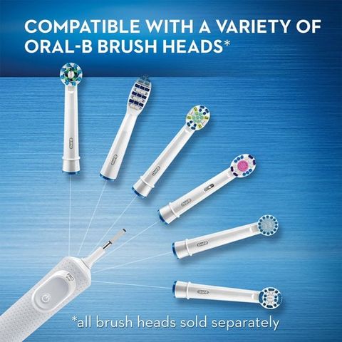 Bàn chài điện Oral-B Vitality Màu trắng, hồng [Mỹ]