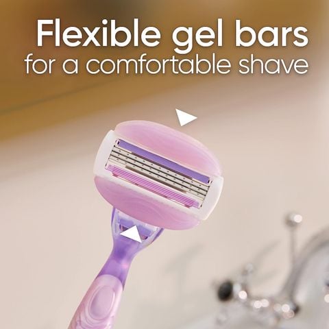 Dao cạo lông tích hợp sẵn gel hương hoa lan với 2 đầu thay dành cho nữ Venus ComfortGlide Freesia [Mỹ]