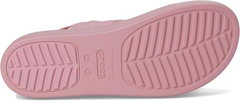 Crocs Brooklyn Woven Low Wedge – Sandal nữ đế xuồng êm ái - Hồng