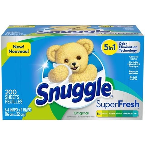 Giấy Thơm Sấy Quần Áo, Làm Mềm Vải, Kiểm Soát Tĩnh Điện và Loại Bỏ Mùi Hôi Snuggle Dryer Sheets (Mỹ)