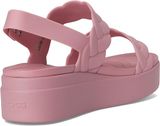 Crocs Brooklyn Woven Low Wedge – Sandal nữ đế xuồng êm ái - Hồng
