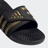 Dép có gai mềm dẻo massage thư giãn đen, vàng đồng unisex Adidas ADISSAGE SLIDES [Auth]