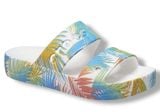 Crocs Baya Platform Slide Sandal – White Multi Color Leaves | Nàng thơ mùa hè