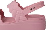 Crocs Brooklyn Woven Low Wedge – Sandal nữ đế xuồng êm ái - Hồng