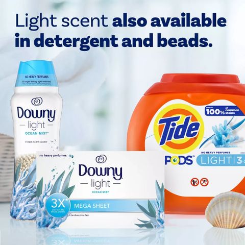 Hạt tăng hương thơm cho quần áo Downy Ocean Mist Light In-Wash Laundry 680 gr [Mỹ]
