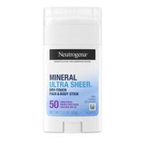  Neutrogena - Thanh lăn chống nắng Ultra Sheer SPF 50 Zinc Mineral Sunscreen Stick, 1.5 oz 