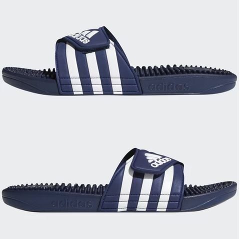 Dép có gai mềm dẻo massage thư giãn xanh trắng, unisex Adidas ADISSAGE SLIDES [Auth]