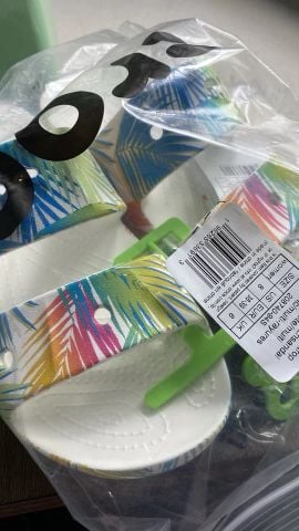 Crocs Baya Platform Slide Sandal – White Multi Color Leaves | Nàng thơ mùa hè