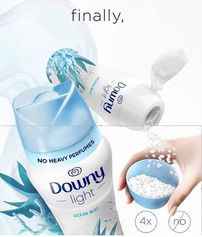 Hạt tăng hương thơm cho quần áo Downy Ocean Mist Light In-Wash Laundry 680 gr [Mỹ]