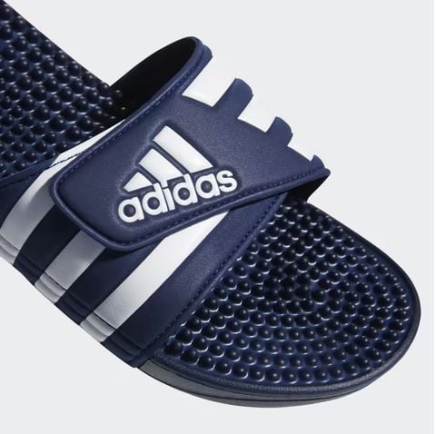 Dép có gai mềm dẻo massage thư giãn xanh trắng, unisex Adidas ADISSAGE SLIDES [Auth]