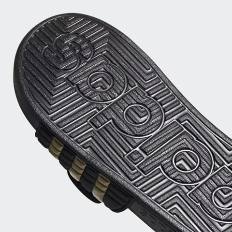 Dép có gai mềm dẻo massage thư giãn đen, vàng đồng unisex Adidas ADISSAGE SLIDES [Auth]