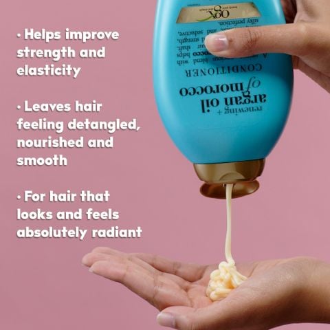 Dầu gội, xả phục hồi tóc hư tổn đã qua xử lý nhuộm OGX Renewing + Argan Oil of Morocco 385 mL