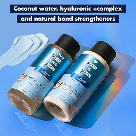 Dầu gội, dầu xả tăng cường độ dày, ẩm, mượt cho tóc mỏng Love beauty & planet Coconut Water & Mimosa Flower 400 mL Mỹ