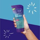 Kem rửa mặt kiểm soát mụn & tẩy tế bào chết Clean & Clear Acne Triple Clear
