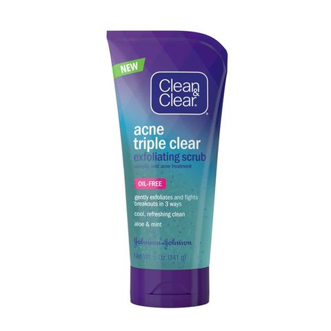 Kem rửa mặt kiểm soát mụn & tẩy tế bào chết Clean & Clear Acne Triple Clear