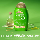 Dầu gội, dầu xả phục hồi tóc với chiết xuất hương thảo, bạc hà và keratin OGX Rosemary Mint Extra Strength