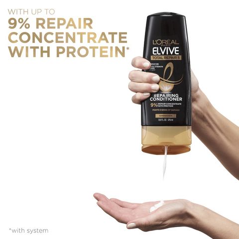 Dầu gội và Xả cho tóc hư tổn L'oreal Paris Elvive Total Repair 5 750mL [Mỹ]