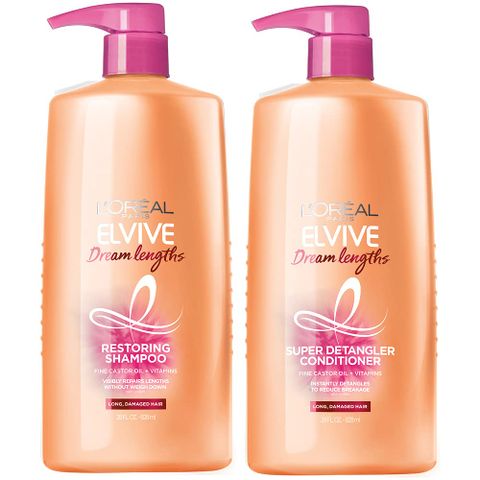 Dầu gội và xả phục hồi L'oreal Paris Elvive Dream lengths Restoring 828 mL [Mỹ]