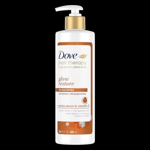 Dầu gội và xả phục hồi độ bóng mượt cho tóc Dove Glow Restore Mỹ 400mL