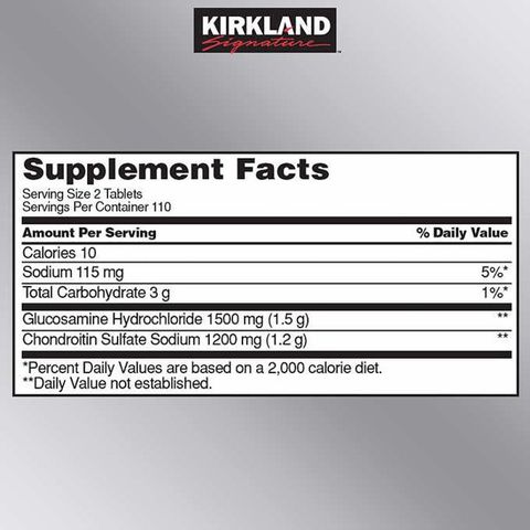 Viên Uống bổ trợ xương Khớp KIRKLAND Glucosamine chondroitin [Mỹ]