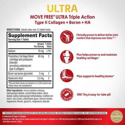 Move Free - Viên uống bổ trợ xương khớp - Ultra Triple Action USA