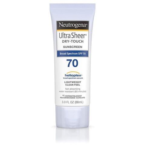 [Mỹ] Kem chống nắng cho da dầu không gây bóng nhờn cho da mặt và toàn thân Neutrogen UltraSheer Dry-Touch SPF 70 - 88ml
