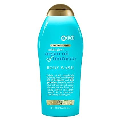 Sữa tắm dưỡng ẩm dành cho làn da khô với dầu Argan Ma-rốc nguyên chất OGX Radiant Glow + Argan Oil of Morocco 577 mL