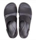 Sandal Quai Ngang Đế Xuống, Thanh Lịch, Thời Trang Crocs Brooklyn Bản Mỹ (đen)