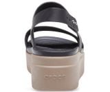 Sandal Quai Ngang Đế Xuống, Thanh Lịch, Thời Trang Crocs Brooklyn Bản Mỹ (đen)