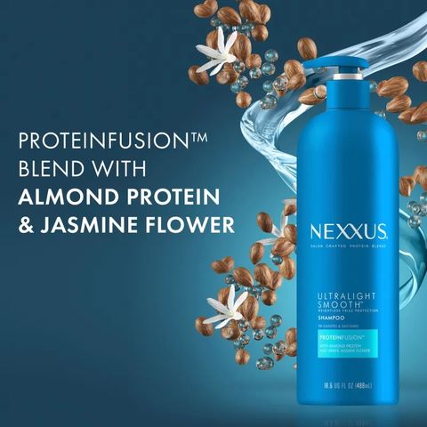 [Mỹ] Dầu gội và xả siêu mềm mượt cho tóc xoăn chuẩn salon Mỹ tại nhà Nexxus Ultralight Smooth 448mL