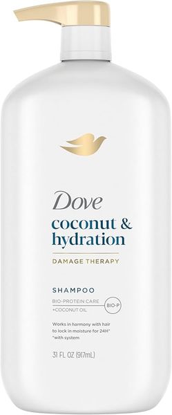 Dầu gội, xả siêu dưỡng ẩm phục hồi tóc hư tổn, khô Dove Coconut & Hydration 917 mL Mỹ