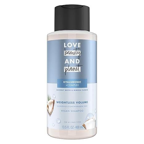 Dầu gội, dầu xả tăng cường độ dày, ẩm, mượt cho tóc mỏng Love beauty & planet Coconut Water & Mimosa Flower 400 mL Mỹ
