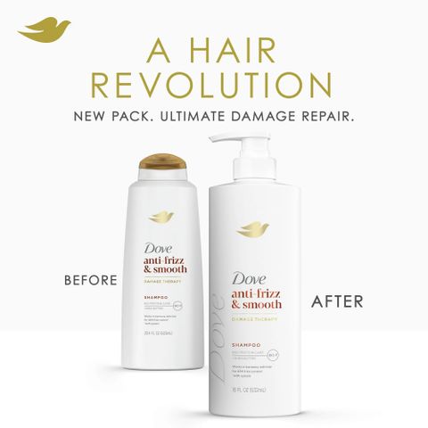 Dầu Gội Dove Dove Anti-Frizz & Smooth Phục Hồi Tóc Xơ Rối – Mềm Mượt Gấp 10 Lần, Dưỡng Ẩm Sâu Từ Bơ Hạt Mỡ