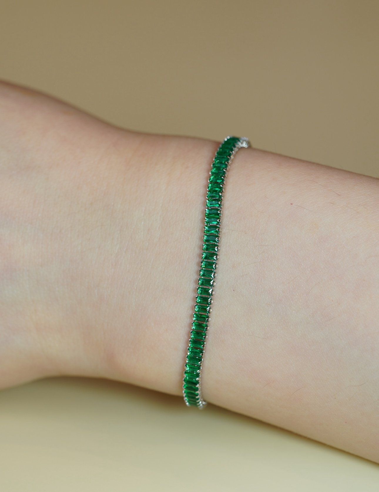 [ancafe-accessories] Lắc tay BL370K-008-BAC-ĐÁ XANH