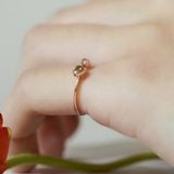 [ancafe.shop]Nhẫn bạc nữ,hở,tim đính đá,ngón út