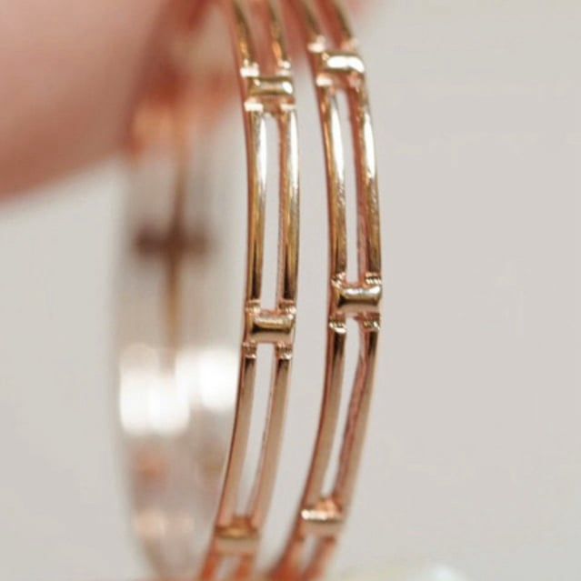 [ancafe.shop]Nhẫn hoạ tiết kẻ ngang, thanh lịch, hàn quốc