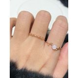 [ancafe.shop]Nhẫn ngón trỏ hoa hồng, ngón giữa tim