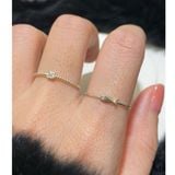 [ancafe.shop]Nhẫn ngón trỏ cá đặc, ngón giữa bông hoa