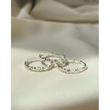 Nhẫn bạc nữ tim sen kẽ nhau đáng yêu,xinh xắn