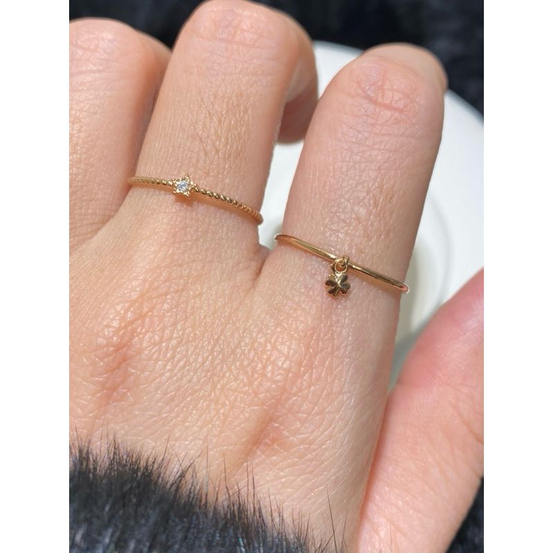 [ancafe.shop]Nhẫn hoa bốn cánh swing, thanh lịch