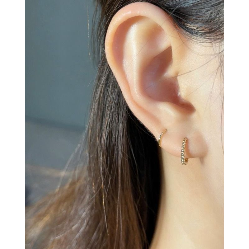 [ancafe.shop]Đôi hoa tai vàng 14k chuỗi hạt bi