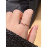 [ancafe.shop]Nhẫn 1 line móc 2 line đá màu