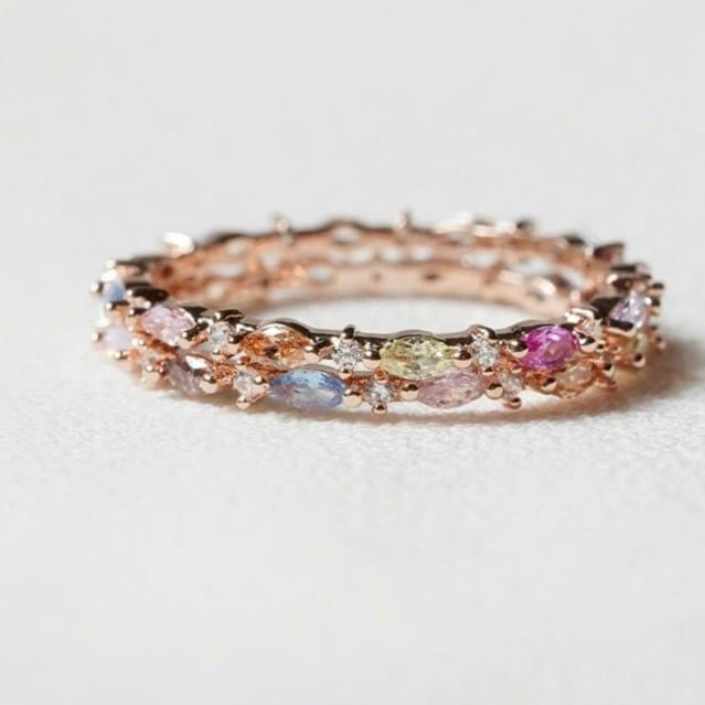 [ancafe.shop] Nhẫn đá màu xinh xắn,đáng yêu